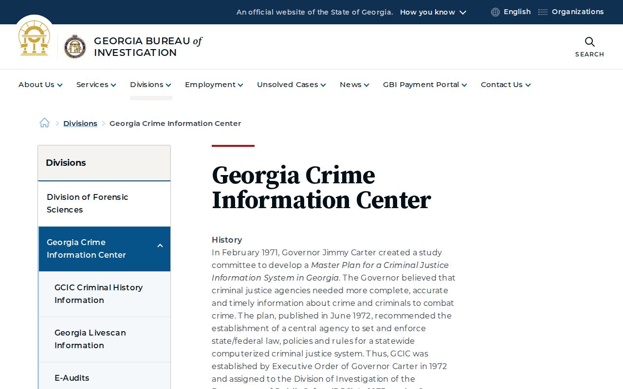 Catoosa County criminal record flow through Georgia Crime Information Center
